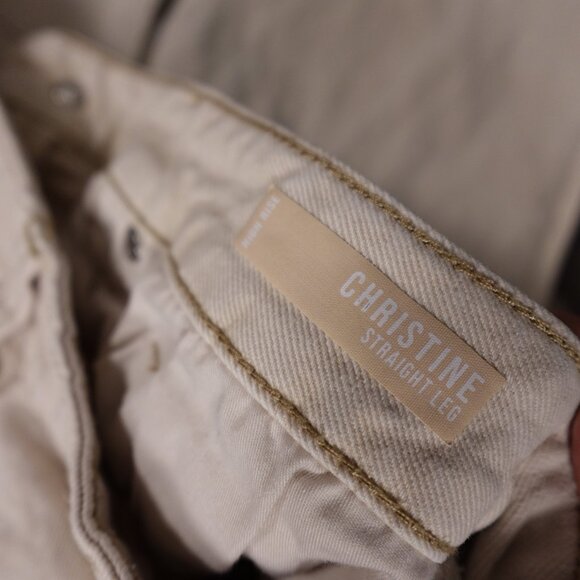 Kut from the Kloth jeans Christine Straight Leg women's 10 cream - Picture 5 of 15